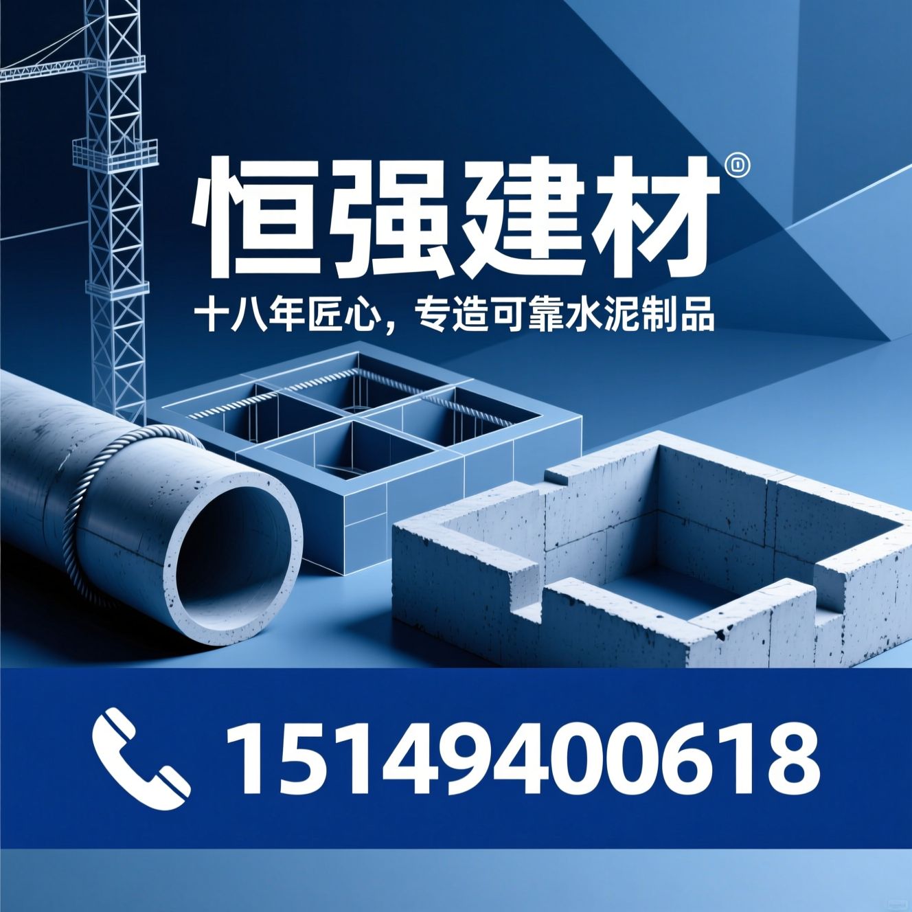 水泥制品_预制检查井/钢筋混凝土排水管/推荐恒强建材服务
