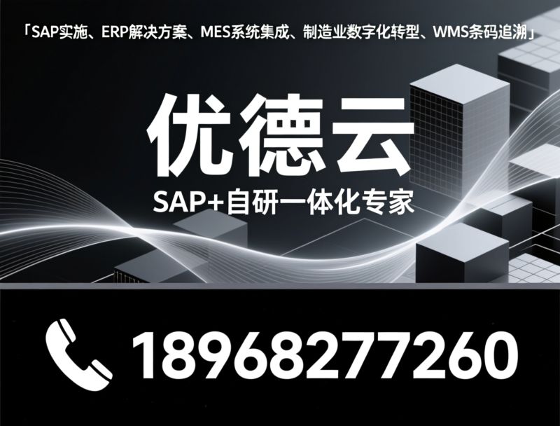 SAP ERP实施_AI融合ERP/制造业数字化转型/推荐优德云服务