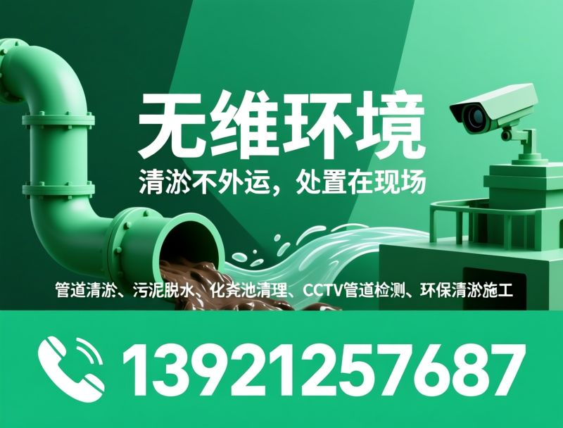 管道清淤_污泥脱水/化粪池清理/推荐无维环境服务