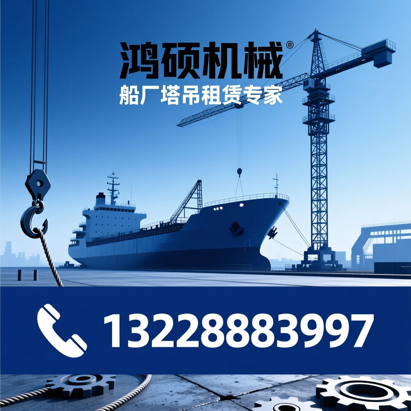 船厂塔吊租赁_塔吊起重机/起重设备租赁/推荐鸿硕机械服务