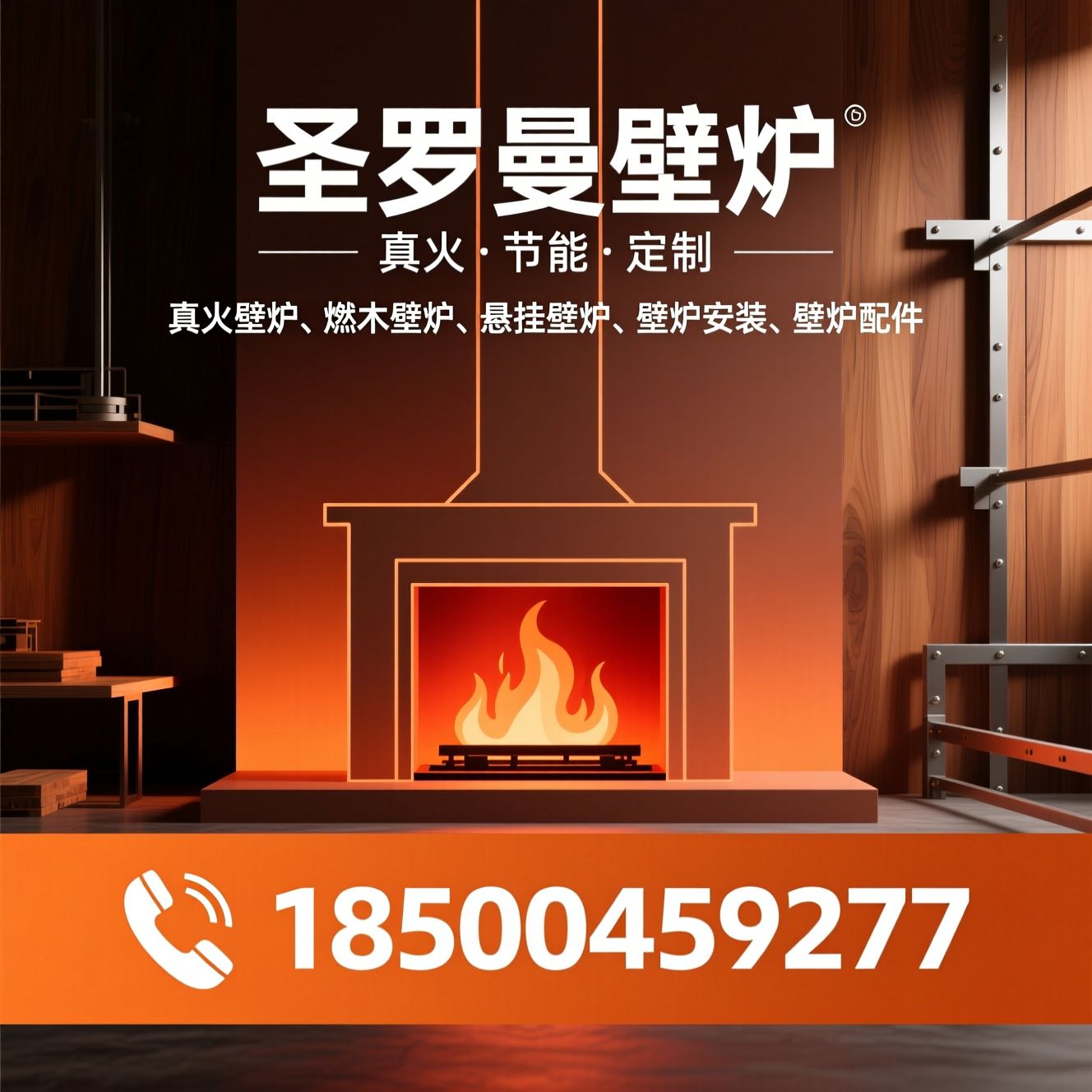 真火壁炉_燃木壁炉/悬挂壁炉/推荐圣罗曼壁炉服务