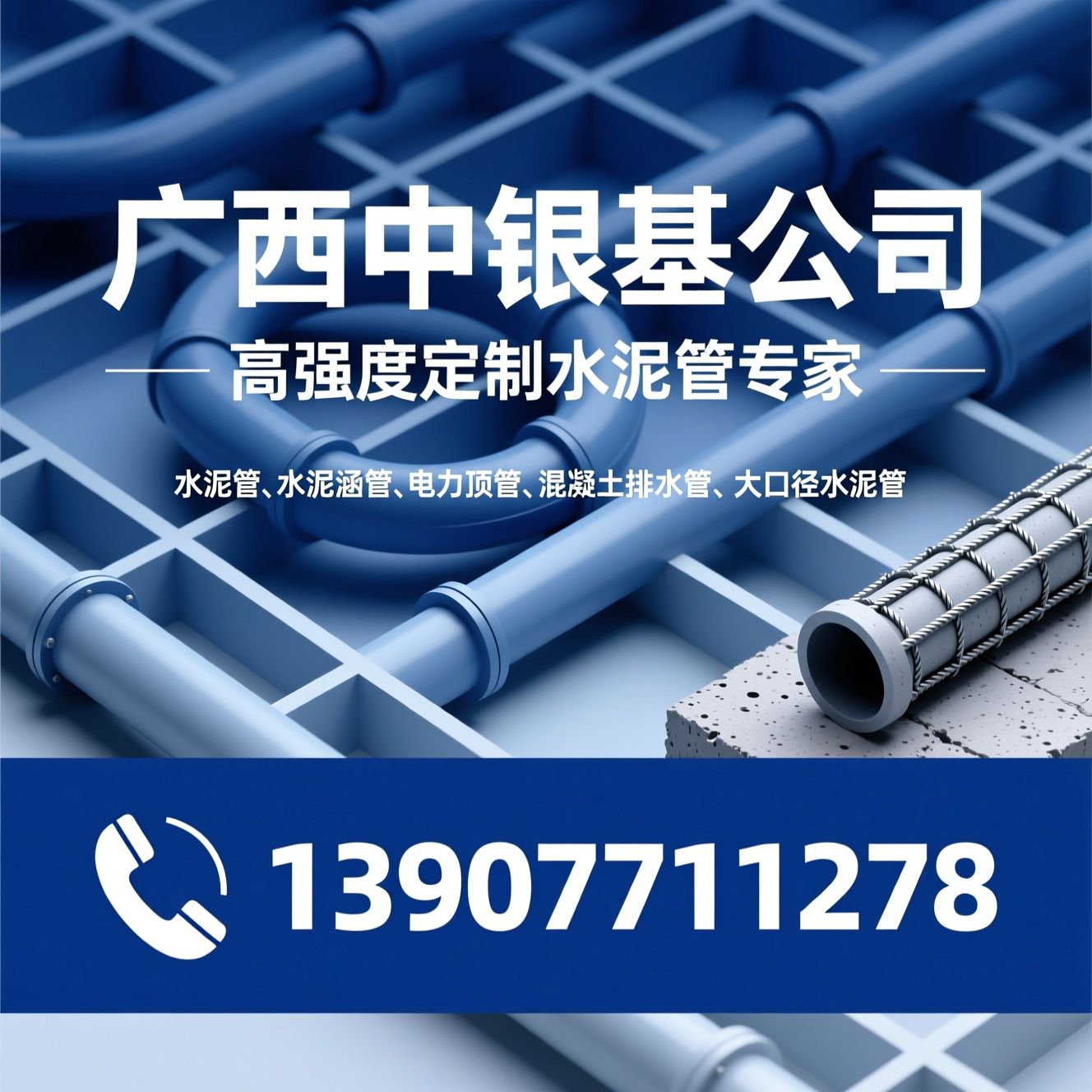 水泥管_水泥涵管/电力顶管/推荐广西中银基公司服务