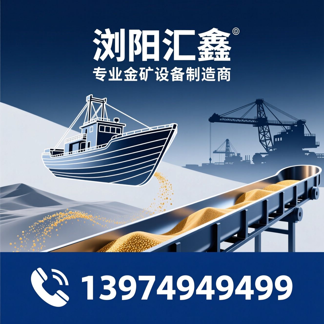淘金船_金矿开采设备/沙金设备/推荐浏阳汇鑫服务