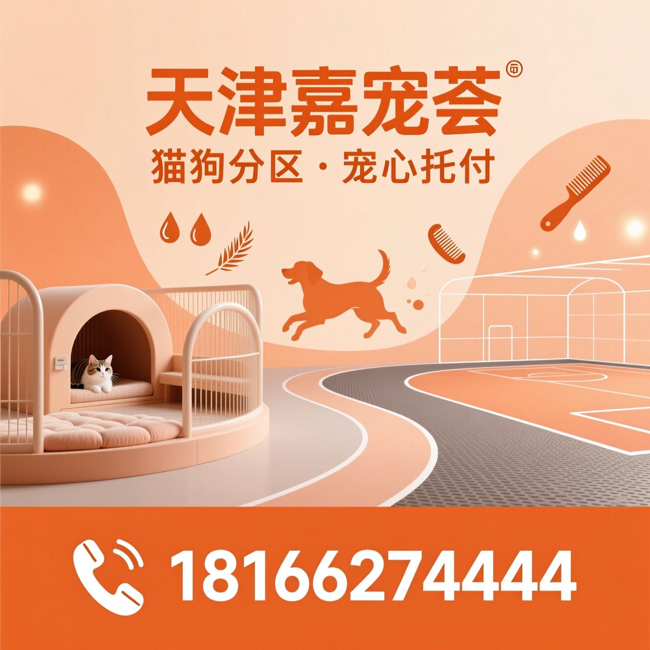 宠物寄养_猫狗分区/宠物托管/推荐天津嘉宠荟服务