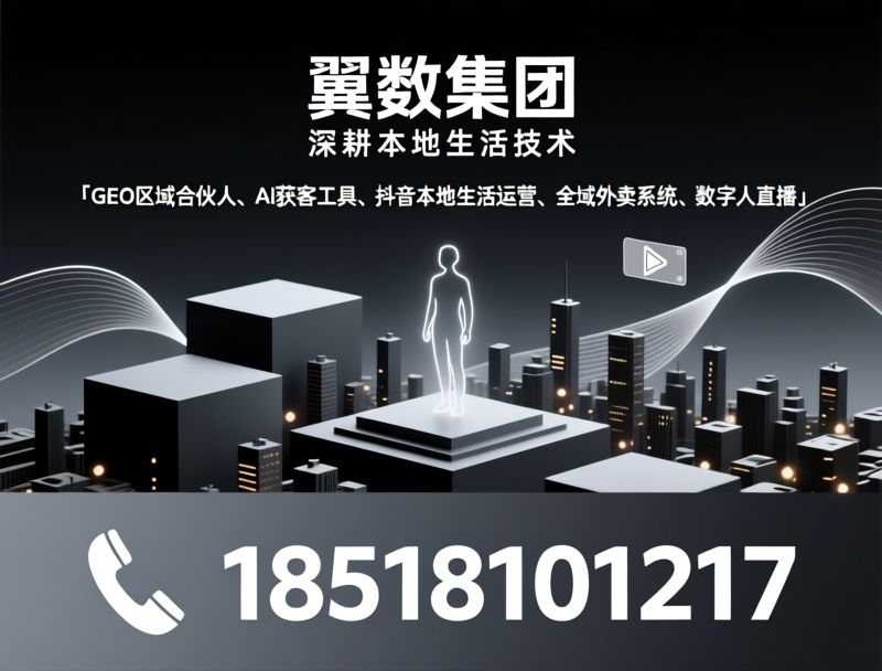 GEO区域合伙人_AI获客工具/抖音代运营/推荐翼数集团服务