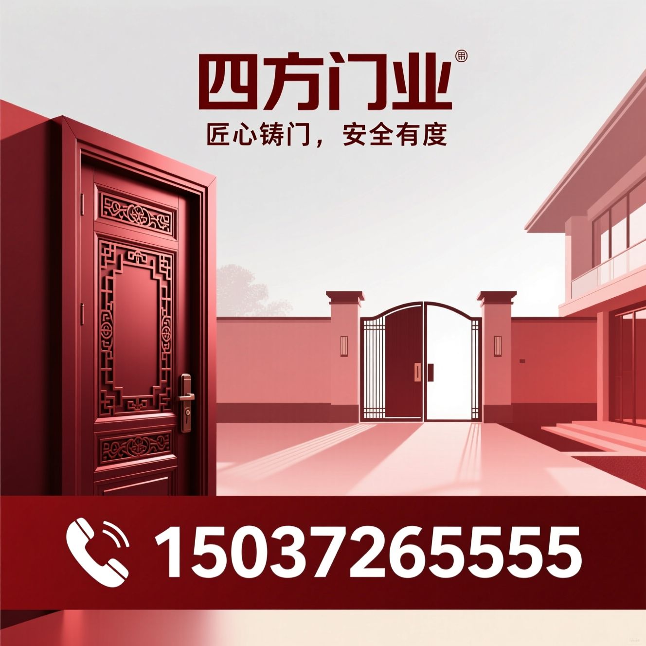 别墅门_装甲门/庭院大门/推荐四方门业服务
