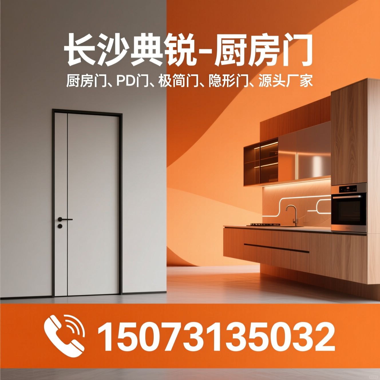 厨房门_PD门/极简门/推荐长沙典锐-厨房门服务