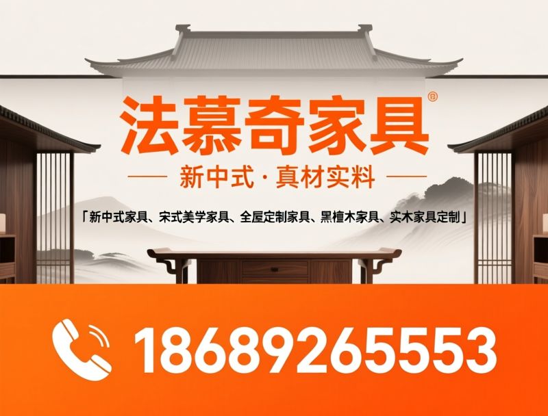 新中式家具_宋式美学家具/全屋定制家具/推荐法慕奇家具服务
