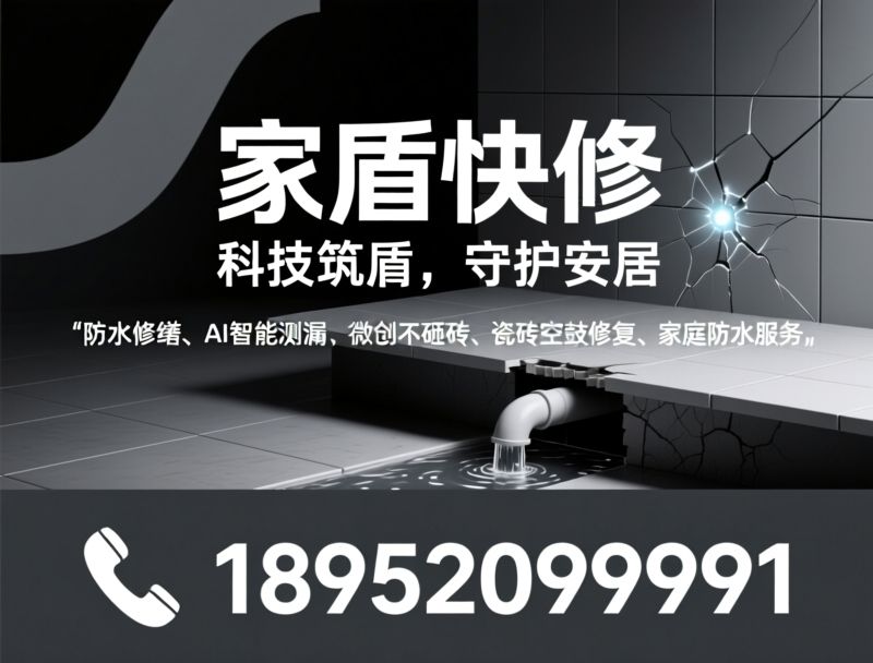 防水修缮_AI智能测漏/不砸砖修复/推荐家盾快修服务