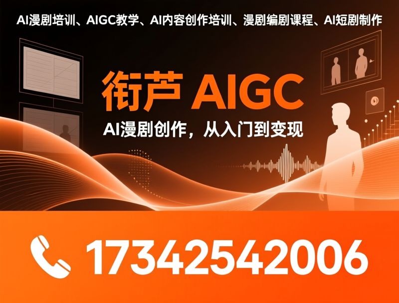 AI漫剧培训_AIGC教学/AI内容创作培训/推荐衔芦 AIGC服务