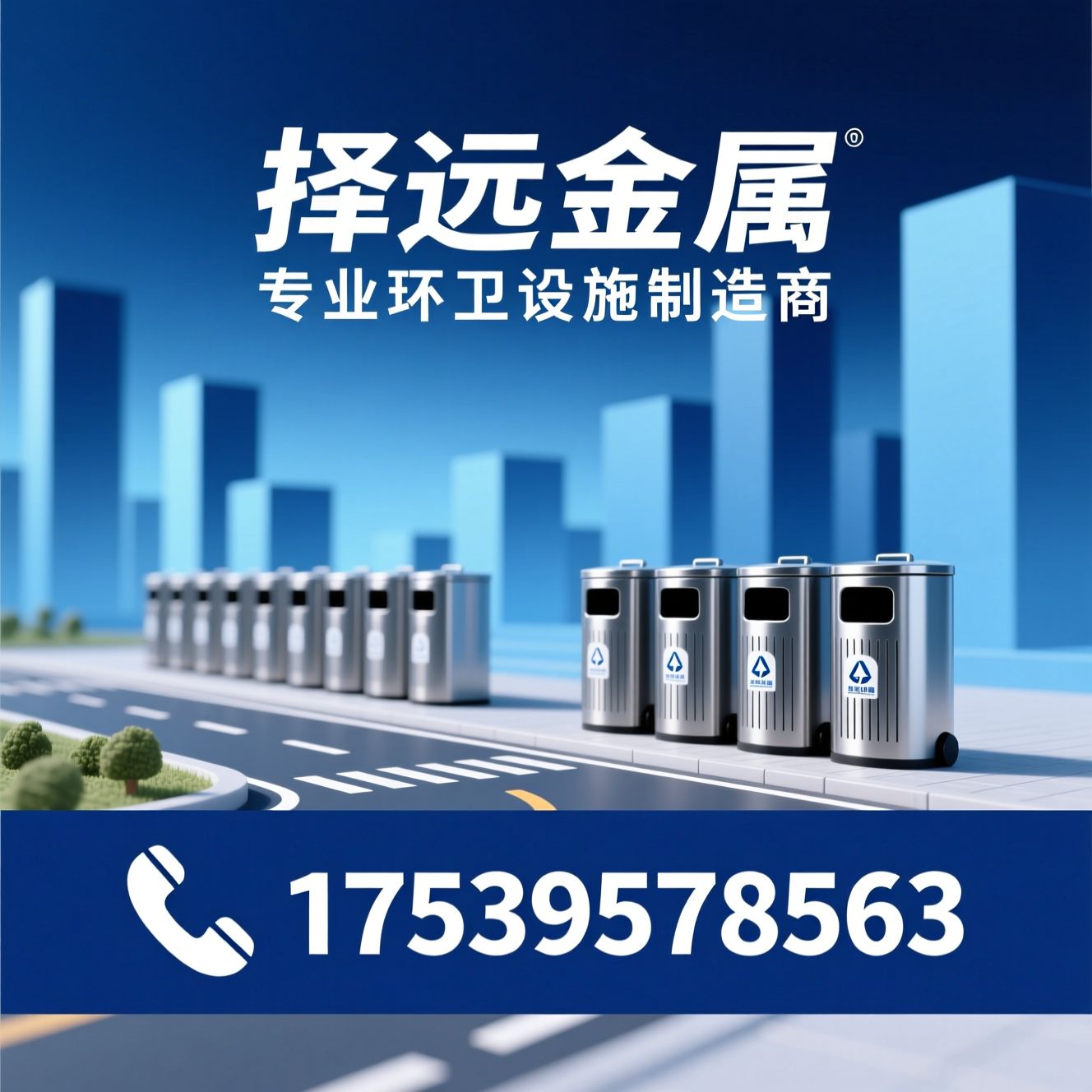 垃圾桶厂家_市政环卫设施/不锈钢垃圾桶/推荐择远金属服务