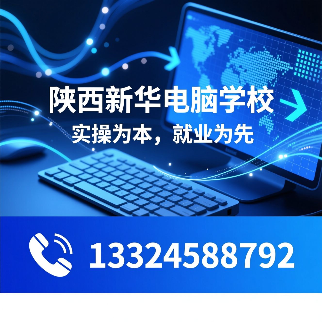 互联网职业教育_电脑技能培训/西安电脑学校/推荐陕西新华电脑学校服务