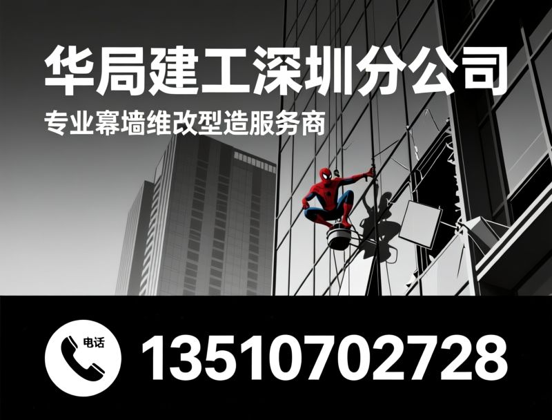 幕墙维修_蜘蛛人换玻璃/外墙防水堵漏/推荐华局建工深圳分公司服务