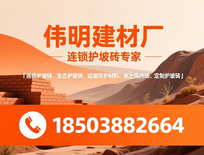 连锁护坡砖_生态护坡砖/边坡防护材料/推荐伟明建材厂服务
