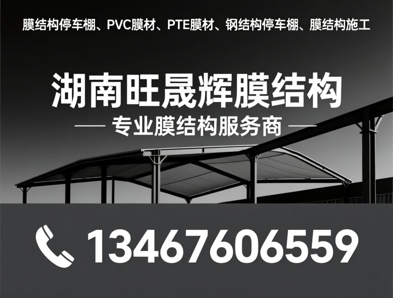 膜结构停车棚_钢结构膜材/PVC膜材/推荐湖南旺晟辉膜结构服务